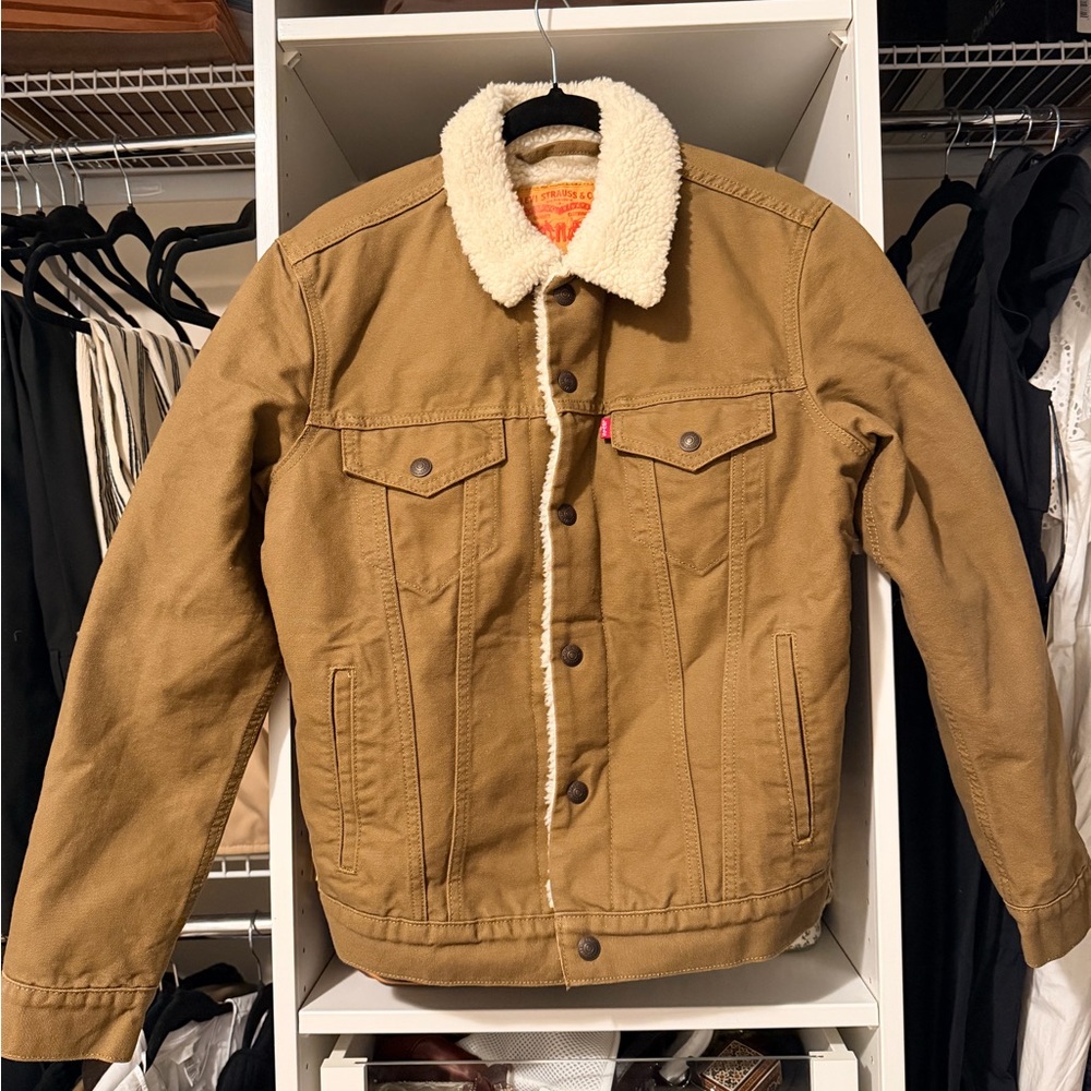 Levi’s Tan Sherpa-Lined Jacket